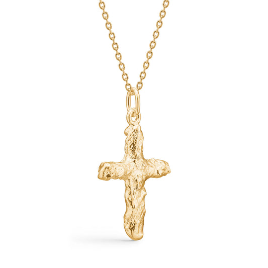 Cross Halskæde Forgyldt