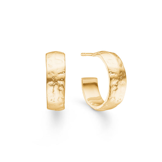 Marble Øreringe Forgyldt