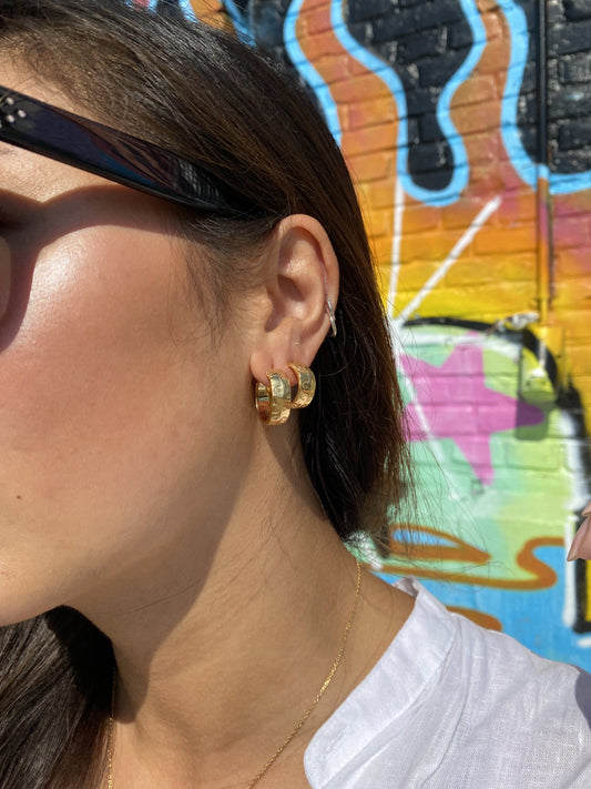 Baby Marble Øreringe Forgyldt