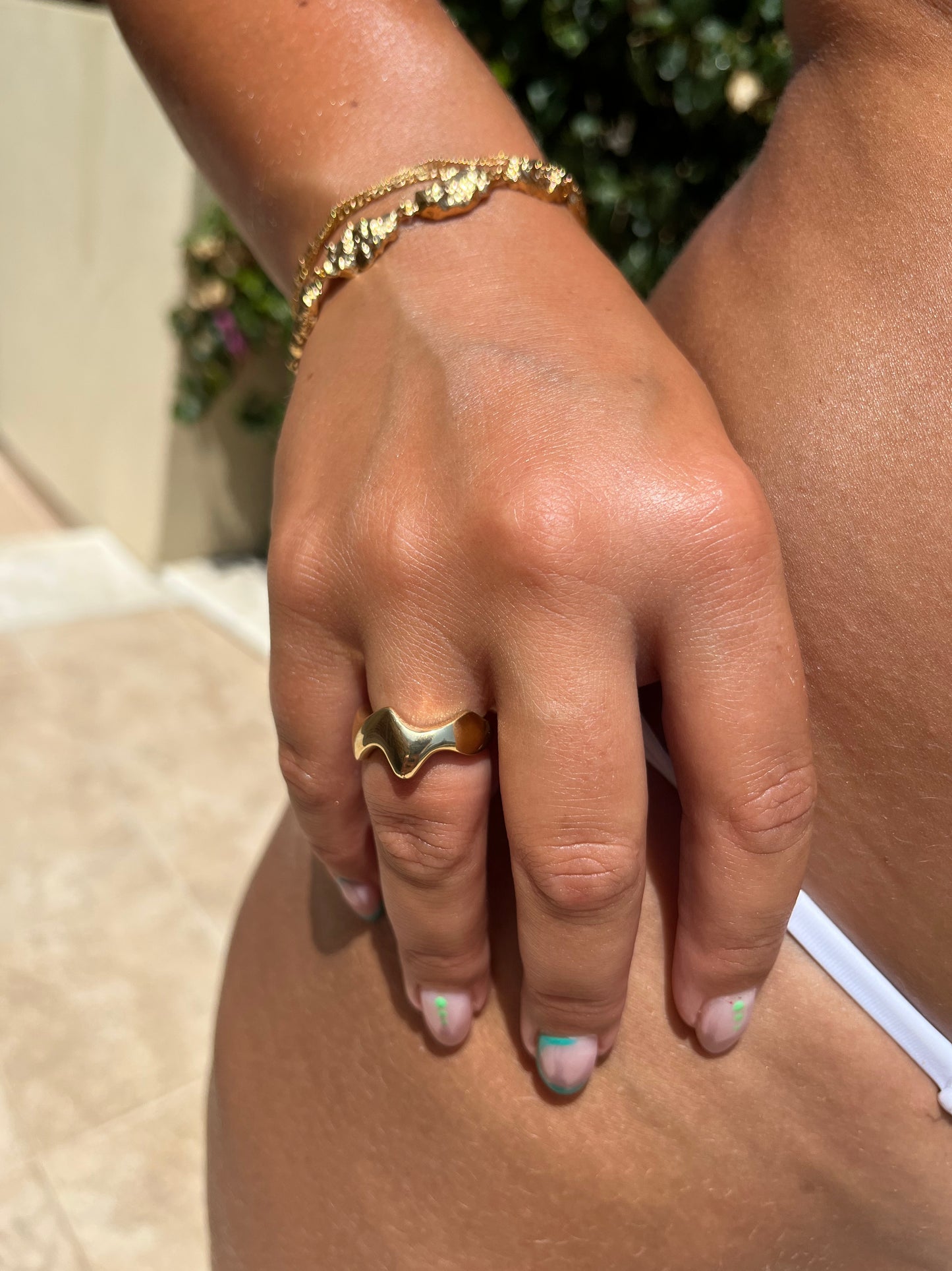 Wave Ring Forgyldt